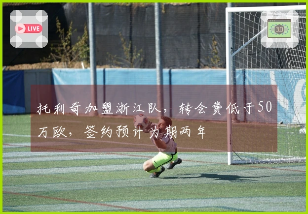 托利奇加盟浙江队，转会费低于50万欧，签约预计为期两年